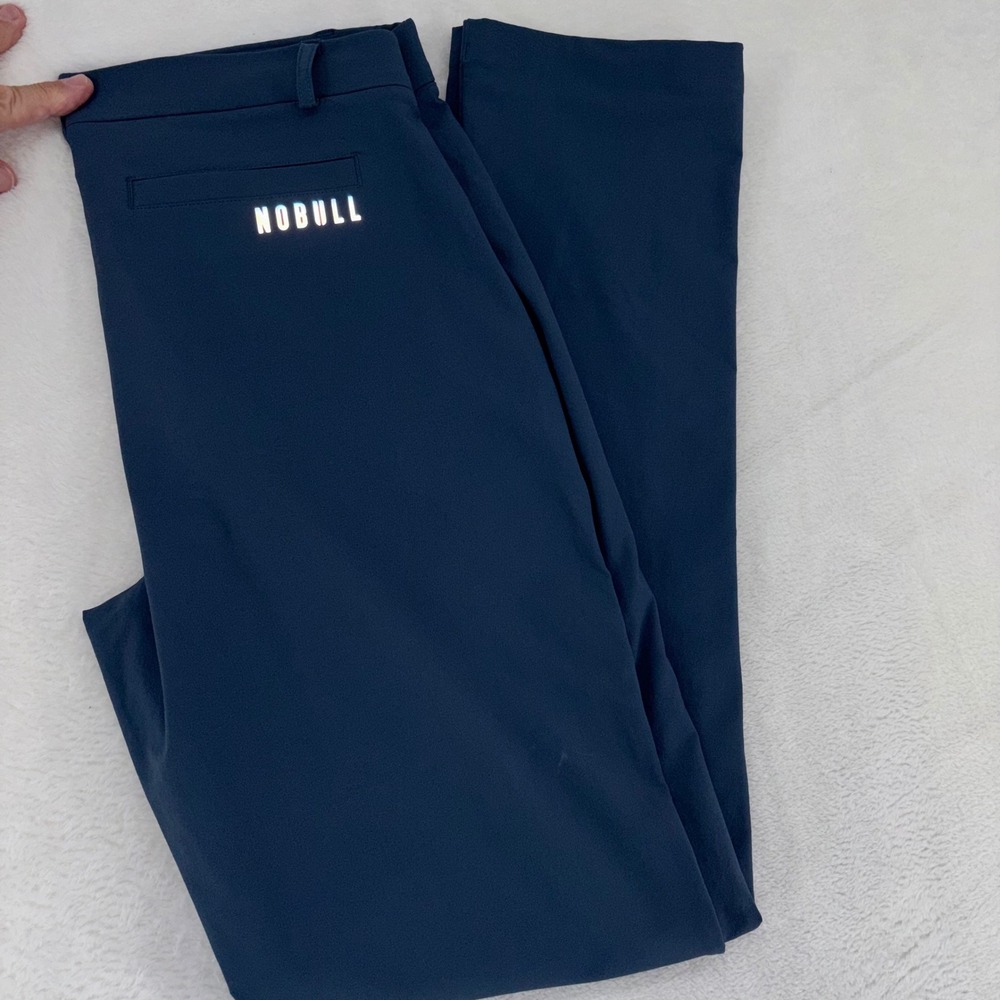 NOBULL Men Highrise Performance Chino Pants Navy Blue 31x34T Golf Travel Stretch